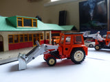 54 Massey Ferguson 50B Tractor with shovel orange and white