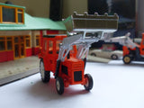 54 Massey Ferguson 50B Tractor with shovel orange and white