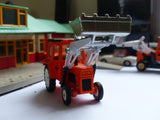 54 Massey Ferguson 50B Tractor with shovel orange and white