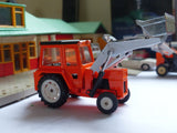 54 Massey Ferguson 50B Tractor with shovel orange and white