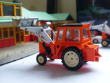 54 Massey Ferguson 50B Tractor with shovel orange and white