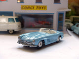 303 Mercedes-Benz 300SL Roadster in blue with white interior