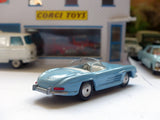 303 Mercedes-Benz 300SL Roadster in blue with white interior