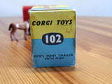 102 Rice Pony Trailer in red early edition *with scarce original box*