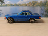 393 Mercedes-Benz 350SL in metallic blue with green interior
