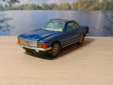 393 Mercedes-Benz 350SL in metallic blue with green interior