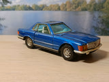 393 Mercedes-Benz 350SL in metallic blue with green interior