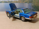 393 Mercedes-Benz 350SL in metallic blue with green interior