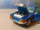 393 Mercedes-Benz 350SL in metallic blue with green interior