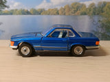393 Mercedes-Benz 350SL in metallic blue with blue interior