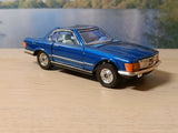 393 Mercedes-Benz 350SL in metallic blue with blue interior