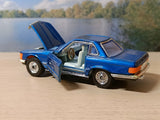 393 Mercedes-Benz 350SL in metallic blue with blue interior