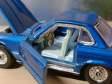 393 Mercedes-Benz 350SL in metallic blue with blue interior