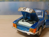 393 Mercedes-Benz 350SL in metallic blue with blue interior