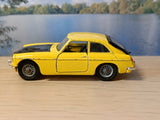 345 MGC GT in yellow and black