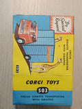 Corgi Toys 503 Chipperfields Circus Giraffe Transporter *with original box*