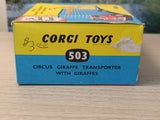 Corgi Toys 503 Chipperfields Circus Giraffe Transporter *with original box*