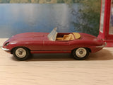 307 Jaguar E type in plum red