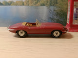 307 Jaguar E type in plum red