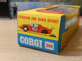 Corgi Toys 344 Ferrari Dino 206 *with early original box*