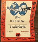 Corgi Model Club Certificate and Handbook