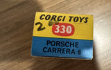 Corgi Toys 330 Porsche Carrera Six with original box