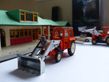 54 Massey Ferguson 50B Tractor with shovel orange and white