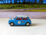 227 Morris Mini Cooper blue / white, red interior (1)