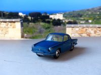 222 Renault Floride in blue with a lemon interior