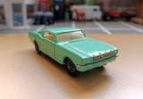 320 Ford Mustang in pale green with wire wheels (1)