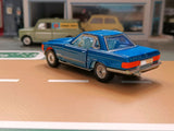 393 Mercedes-Benz 350SL in metallic blue with blue interior