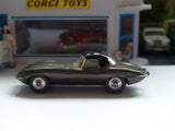 307 Jaguar E-type in metallic dark grey with black roof