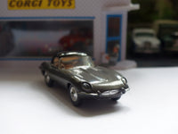 307 Jaguar E-type in metallic dark grey with black roof