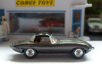 307 Jaguar E-type in metallic dark grey with black roof