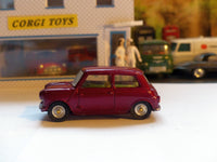 226 Morris Mini-Minor in maroon *rare with shaped wheels*