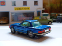 393 Mercedes-Benz 350SL in metallic blue with green interior