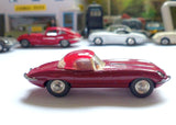 307 Jaguar E type in plum red